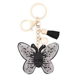Butterfly Crystal Tassel Keyring Keychain Bag Charm